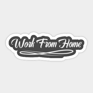 Work From Home Corona Virus Covid-19 Typography Text Art Sticker